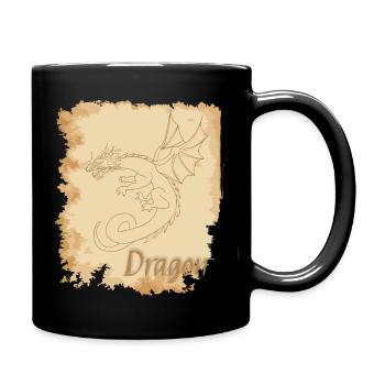 Dragon ancien - Mug uni - noir - Droite