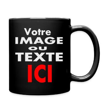 Créez votre article | Customiser | Personnaliser - Mug uni - noir - Droite