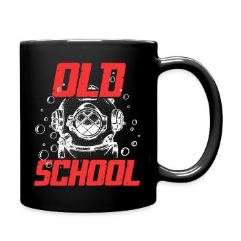 Old School Scuba Diver Underwater Retro Diving - Tasse einfarbig - Schwarz - Rechts