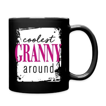 Coolest Granny - Tasse einfarbig - Schwarz - Rechts