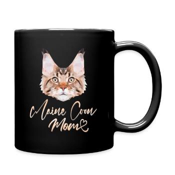 Maine coon Mom lover toys for cats mom - Full Colour Mug - black - Right