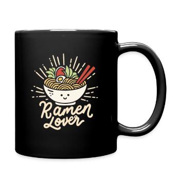 Kawaii-Liebhaber Ramen-Fan - Tasse einfarbig - Schwarz - Rechts