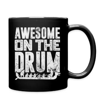 Awesome on the drum - Full Colour Mug - black - Right