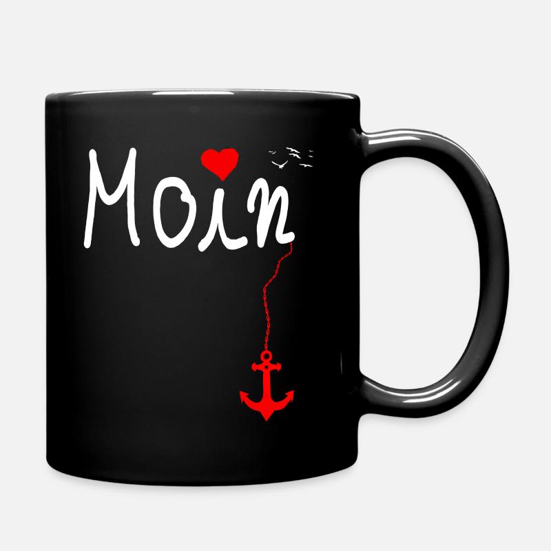 Moin Begrüßung Norddeutschland Super Geschenkidee - Tasse einfarbig - Schwarz