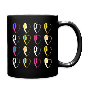 Imprimé numéro22. - Mug uni - noir - Droite