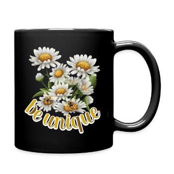 Be Unique, Meadow Flower, Bees - Full Colour Mug - black - Right