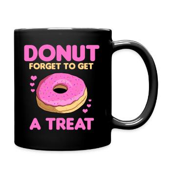 Donut -Liebhaber Naschkatze - Tasse einfarbig - Schwarz - Rechts