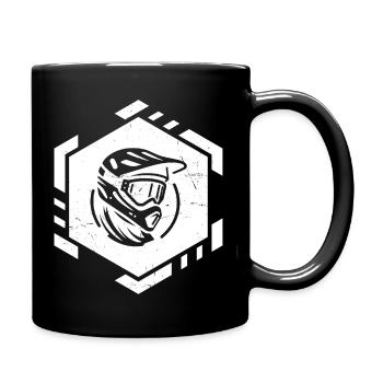 Mountainbike Radfahren Damen MTB Radfahrer - Tasse einfarbig - Schwarz - Rechts