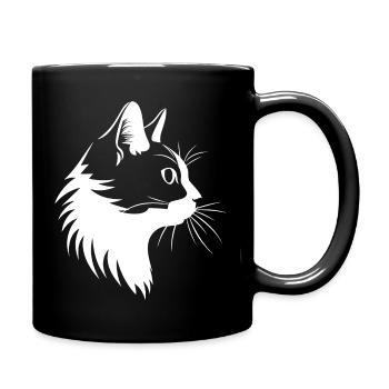 Cat, Cat Motif - Full Colour Mug - black - Right