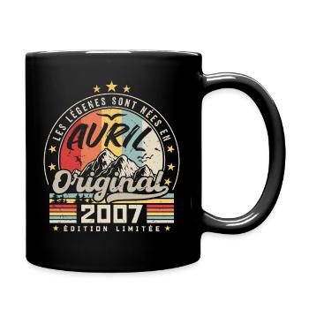 Avril 2007 Cadeau D'anniversaire Avril 2007 Avril - Mug uni - noir - Droite