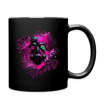 Gaz mask pink - Mug uni - noir - Droite