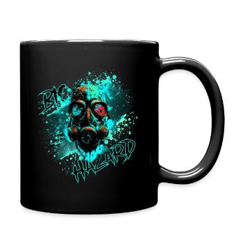 Gaz mask blue - Mug uni - noir - Droite