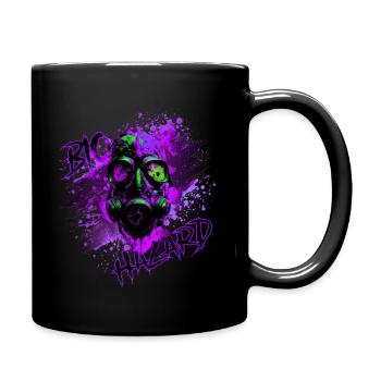 Gaz mask purple - Mug uni - noir - Droite