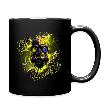 Gaz mask yellow - Mug uni - noir - Droite