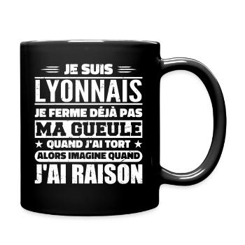 Lyonnais-Humor Ich werde nicht den Mund halten - Tasse einfarbig - Schwarz - Rechts
