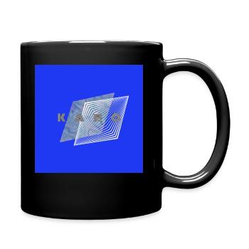 Karo-Liebe: Ein Muster für alle Fälle! - Tasse einfarbig - Schwarz - Rechts