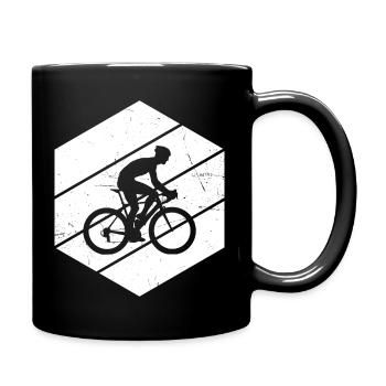 Men's Women's Road Cycling Road Cyclists - Full Colour Mug - black - Right