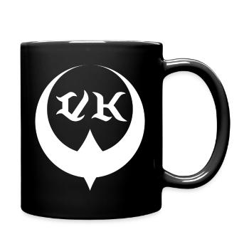 VK White Moon Logo - Tasse einfarbig - Schwarz - Rechts