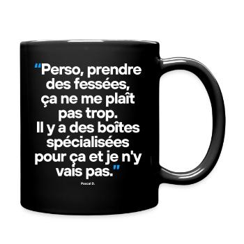 Citation célèbre footballeur coach - Mug uni - noir - Droite