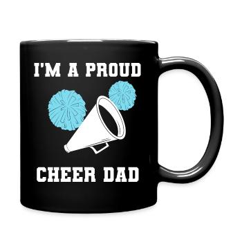 Stolzer Cheerleader-Vater Cheerleader - Tasse einfarbig - Schwarz - Rechts