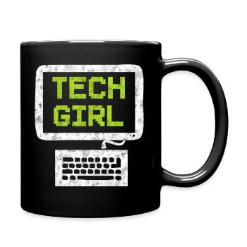 Tech Girl Computertechniker - Tasse einfarbig - Schwarz - Rechts