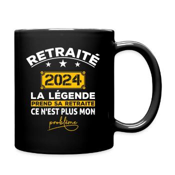 retraité 2024,cadeau de retraite - Mug uni - noir - Droite