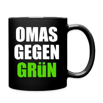 Omas gegen grün - Tasse einfarbig - Schwarz - Rechts