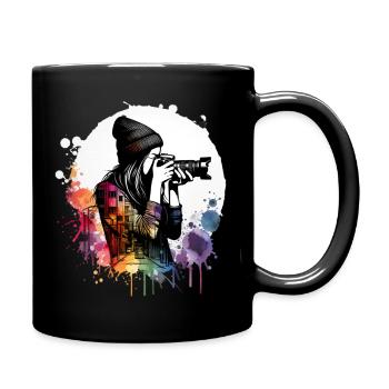 fille qui aime la photographie - Mug uni - noir - Droite