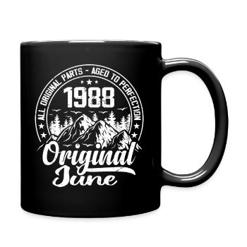 June 1988 Original: 36 Years Anniversary Gift - Full Colour Mug - black - Right