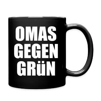 Omas gegen grün - Tasse einfarbig - Schwarz - Rechts