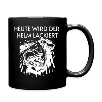 Beer - Today the helmet is painted Toast - Full Colour Mug - black - Right