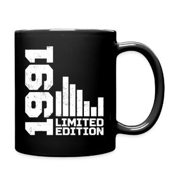 Vintage 1991 Birthday Gift 1991 Year 1991 - Full Colour Mug - black - Right