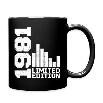 Vintage 1981 Birthday Gift 1981 Year 1981 - Full Colour Mug - black - Right