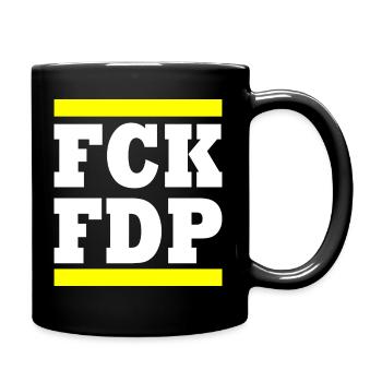 Fck fdp - Tasse einfarbig - Schwarz - Rechts