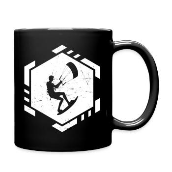 Cerf-volant femme Kitesurf Kitesurfeur Kitesurfeur Kitesurf - Mug uni - noir - Droite