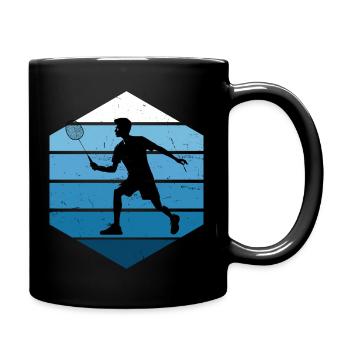 Herren Squash Badmintonspieler Damen Badminton - Tasse einfarbig - Schwarz - Rechts