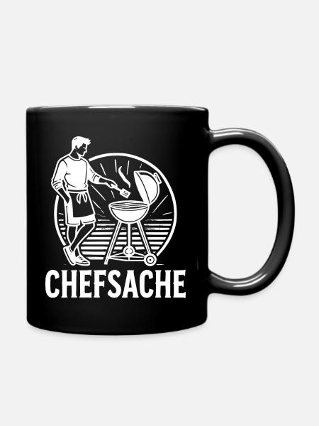 Grillen - Tasse einfarbig - Schwarz