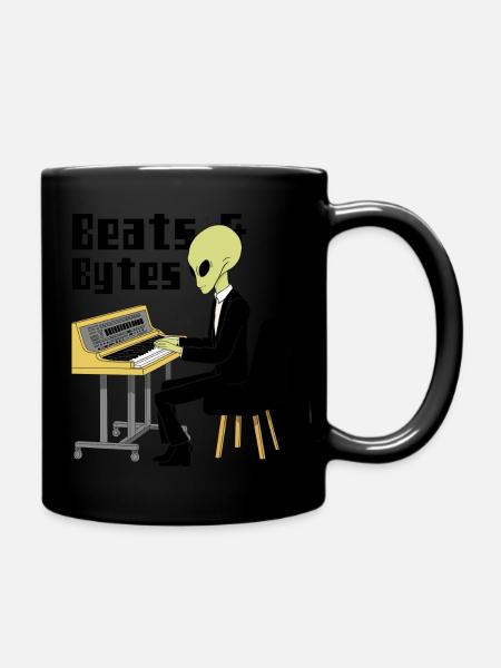 Alien Pianist - Tasse einfarbig - Schwarz