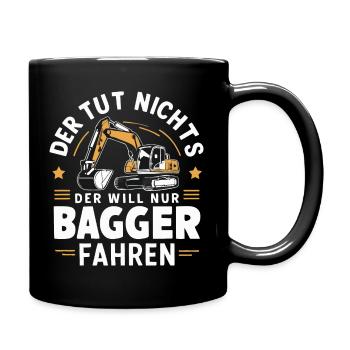 Excavator Driver Construction Worker Construction Site Construction Machine - Full Colour Mug - black - Right