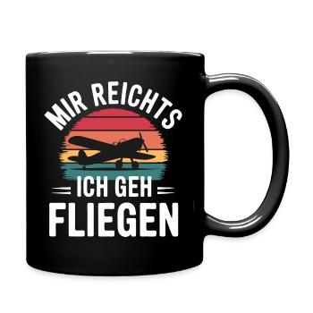 Pilot Pilots Airplane Flying Aviation - Full Colour Mug - black - Right