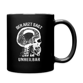 Der Arzt sagt es ist unheilbar - Gleitschirm - Tasse einfarbig - Schwarz - Rechts