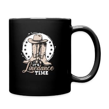 It's Linedance Time - Country Fan - Gift - Full Colour Mug - black - Right