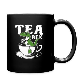 Tea Rex - Un T-Rex dans le T-Rex - Jeu de Mots - Mug uni - noir - Droite