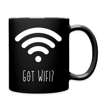 Vous avez le WiFi ? - Mug uni - noir - Droite