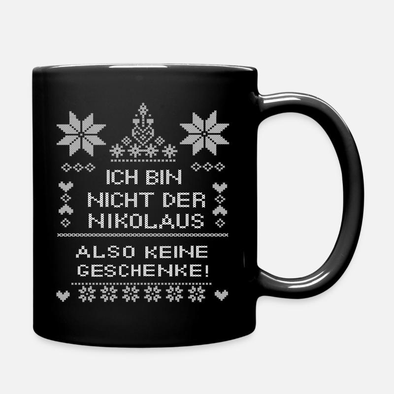 Nikolaus - Tasse einfarbig - Schwarz