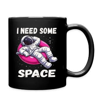 Ich brauche etwas Freiraum - Entspannter Astronaut - Tasse einfarbig - Schwarz - Rechts