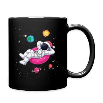 Un astronaute de Noël détendu dans l’espace - Mug uni - noir - Droite