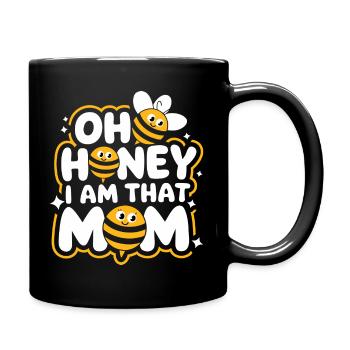 Honigbiene Imker Bienen Biene - Tasse einfarbig - Schwarz - Rechts