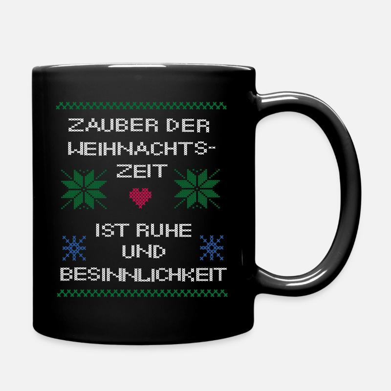 Weihnachten Ugly Christmas - Tasse einfarbig - Schwarz