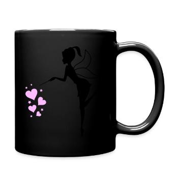fee elfe herzen - Tasse einfarbig - Schwarz - Rechts